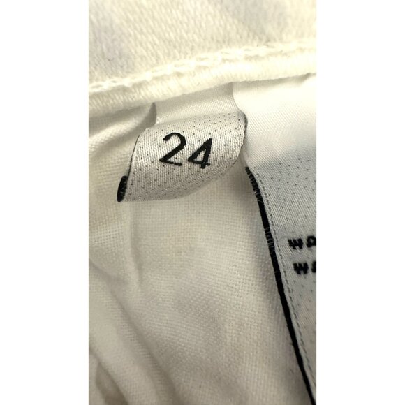 J Brand Selena Size 24 White Cropped Jeans With Lace Hem - Picture 2 of 16